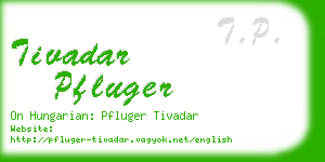 tivadar pfluger business card